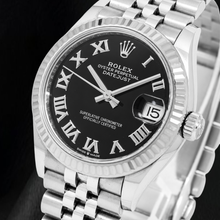 Afbeelding in Gallery-weergave laden, Rolex Datejust 31mm 278274 Zwarte Romeinse Wijzerplaat Roestvrij Staal Horloge
