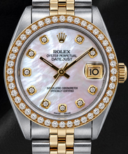 Afbeelding in Gallery-weergave laden, Rolex Datejust 31mm 68273 Roze Parelmoer Diamanten Wijzerplaat Tweekleurig Horloge
