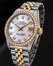 Afbeelding in Gallery-weergave laden, Rolex Datejust 31mm 68273 Roze Parelmoer Diamanten Wijzerplaat Tweekleurig Horloge
