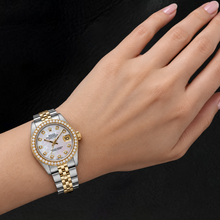 Afbeelding in Gallery-weergave laden, Rolex Datejust 31mm 68273 Roze Parelmoer Diamanten Wijzerplaat Tweekleurig Horloge
