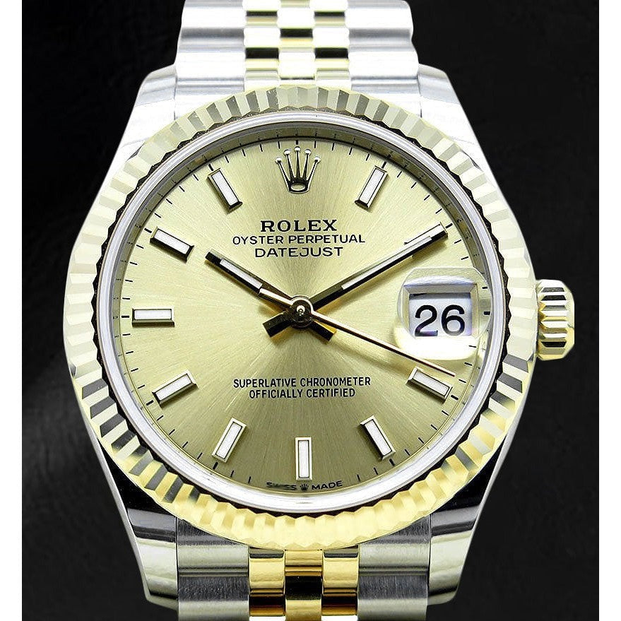Rolex Datejust 31mm Champagne Lichtgevend Tweekleurig Horloge