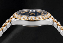 Afbeelding in Gallery-weergave laden, Rolex Datejust 36mm 1601 Blauwe Romeinse Diamanten Wijzerplaat Tweekleurig Jubilee-armband
