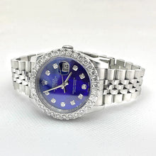 Afbeelding in Gallery-weergave laden, Blauw Parelmoer Diamant Rolex
