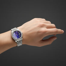 Afbeelding in Gallery-weergave laden, Rolex Datejust 36 mm Blauw Parelmoer Diamant Wijzerplaat Horloge Verborgen sluiting
