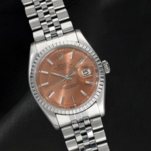 Afbeelding in Gallery-weergave laden, Rolex Datejust 36 mm zalmkleurige wijzerplaat roestvrij staal horloge
