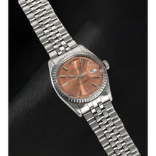 Afbeelding in Gallery-weergave laden, Rolex Datejust 36 mm zalmkleurige wijzerplaat roestvrij staal horloge
