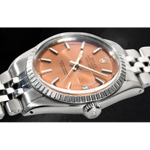 Afbeelding in Gallery-weergave laden, Rolex Datejust 36 mm zalmkleurige wijzerplaat roestvrij staal horloge
