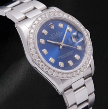 Afbeelding in Gallery-weergave laden, Rolex Datejust 68240 31mm Blauwe Diamanten Wijzerplaat Roestvrij Staal Horloge

