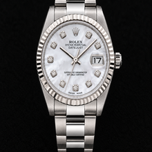 Afbeelding in Gallery-weergave laden, Rolex Datejust 68241 31mm Wit Parelmoer Diamanten Wijzerplaat Roestvrij Staal Horloge

