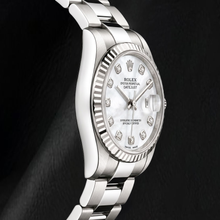 Afbeelding in Gallery-weergave laden, Rolex Datejust 68241 31mm Wit Parelmoer Diamanten Wijzerplaat Roestvrij Staal Horloge
