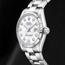 Afbeelding in Gallery-weergave laden, Rolex Datejust 68241 31mm Wit Parelmoer Diamanten Wijzerplaat Roestvrij Staal Horloge
