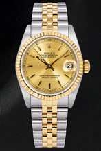 Afbeelding in Gallery-weergave laden, Rolex Datejust 6824 31mm Champagne Wijzerplaat met Streepindexen Tweekleurig Horloge
