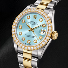 Afbeelding in Gallery-weergave laden, Rolex Datejust 6824 31mm IJsblauwe Diamanten Wijzerplaat Tweekleurig Horloge
