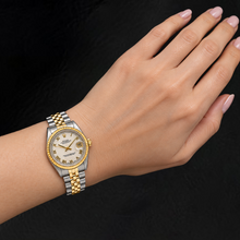 Afbeelding in Gallery-weergave laden, Rolex Datejust 68273 31mm Ivoorkleurige Romeinse Wijzerplaat Tweekleurig Horloge
