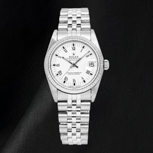 Afbeelding in Gallery-weergave laden, Rolex Datejust 68274 31mm Witte Romeinse Wijzerplaat Roestvrij Staal Jubilee-armband Horloge
