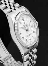 Afbeelding in Gallery-weergave laden, Rolex Datejust 68274 31mm Witte Romeinse Wijzerplaat Roestvrij Staal Jubilee-armband Horloge
