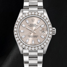 Afbeelding in Gallery-weergave laden, Rolex Datejust 69160 26mm Grijze Diamant Roestvrij Staal Horloge
