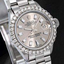 Afbeelding in Gallery-weergave laden, Rolex Datejust 69160 26mm Grijze Diamant Roestvrij Staal Horloge

