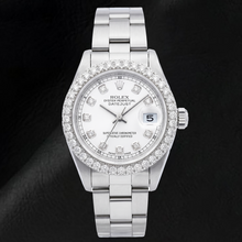 Afbeelding in Gallery-weergave laden, Rolex Datejust 69160 26mm Wit Parelmoer Diamanten Wijzerplaat Roestvrij Staal Horloge

