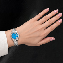 Afbeelding in Gallery-weergave laden, Rolex Datejust 6916 26mm Blauwe Diamanten Wijzerplaat Oyster-armband Roestvrij Staal Horloge
