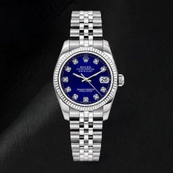 Rolex Datejust 6916 26mm Blauwe Diamanten Wijzerplaat Roestvrij Staal Horloge