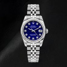 Afbeelding in Gallery-weergave laden, Rolex Datejust 6916 26mm Blauwe Diamanten Wijzerplaat Roestvrij Staal Horloge
