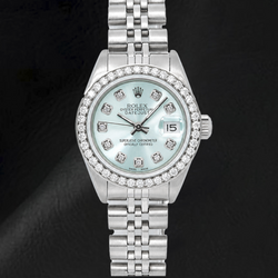 Rolex Datejust 6916 26mm Blauwe Diamanten Wijzerplaat Roestvrij Staal Horloge