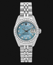 Afbeelding in Gallery-weergave laden, Rolex Datejust 6916 26mm Blauw Parelmoer Diamanten Wijzerplaat Roestvrij Staal Horloge
