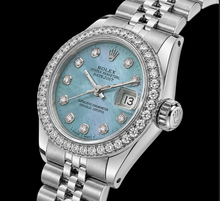 Afbeelding in Gallery-weergave laden, Rolex Datejust 6916 26mm Blauw Parelmoer Diamanten Wijzerplaat Roestvrij Staal Horloge
