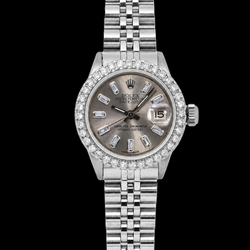Rolex Datejust 6916 26mm Roestvrij Staal Horloge met Grijze Diamanten Wijzerplaat