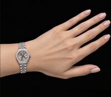 Afbeelding in Gallery-weergave laden, Rolex Datejust 6916 26mm Roestvrij Staal Horloge met Grijze Diamanten Wijzerplaat
