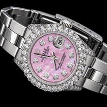 Afbeelding in Gallery-weergave laden, Rolex Datejust 6916 26mm Roze Parelmoer Diamanten Wijzerplaat Roestvrij Staal Horloge
