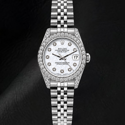 Rolex Datejust 6916 26mm Zilveren Jubileum Diamanten Wijzerplaat Roestvrij Staal Horloge