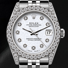 Afbeelding in Gallery-weergave laden, Rolex Datejust 6916 26mm Zilveren Jubileum Diamanten Wijzerplaat Roestvrij Staal Horloge
