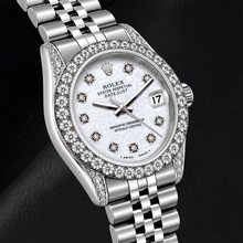 Afbeelding in Gallery-weergave laden, Rolex Datejust 6916 26mm Zilveren Jubileum Diamanten Wijzerplaat Roestvrij Staal Horloge
