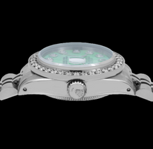 Afbeelding in Gallery-weergave laden, Rolex Datejust 6916 26mm Turkoois Parelmoer Diamanten Wijzerplaat Roestvrij Staal Horloge
