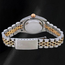 Afbeelding in Gallery-weergave laden, Rolex Datejust 69173 26mm Blauwe Diamanten Wijzerplaat Tweekleurig Horloge
