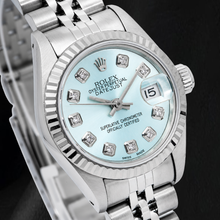 Afbeelding in Gallery-weergave laden, Rolex Datejust 69174 26mm Blauwe Diamanten Wijzerplaat Roestvrij Staal Horloge
