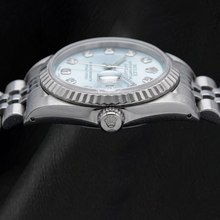 Afbeelding in Gallery-weergave laden, Rolex Datejust 69174 26mm Blauwe Diamanten Wijzerplaat Roestvrij Staal Horloge
