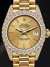 Afbeelding in Gallery-weergave laden, Rolex Datejust 69178 26mm Champagne Wijzerplaat met Streepindexen Geelgoud Horloge

