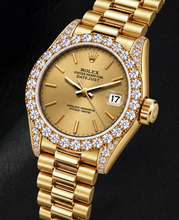 Afbeelding in Gallery-weergave laden, Rolex Datejust 69178 26mm Champagne Wijzerplaat met Streepindexen Geelgoud Horloge
