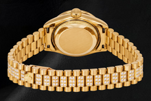Afbeelding in Gallery-weergave laden, Rolex Datejust 69178 26mm Witte Diamanten Wijzerplaat Geelgoud Horloge
