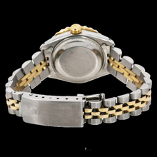 Afbeelding in Gallery-weergave laden, Rolex Datejust 6917 26MM Tweekleurig Horloge met Rode Diamanten Wijzerplaat
