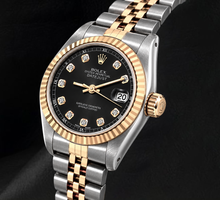 Afbeelding in Gallery-weergave laden, Rolex Datejust 6917 26mm Tweekleurig Horloge met Grijze Diamanten Wijzerplaat
