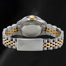 Afbeelding in Gallery-weergave laden, Rolex Datejust 6917 26mm Groene Diamanten Wijzerplaat Roestvrij Staal Diamanten Lunette Tweekleurig Horloge
