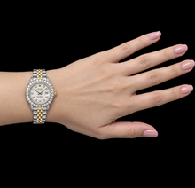 Afbeelding in Gallery-weergave laden, Rolex Datejust 6917 26mm Witte Diamanten Wijzerplaat Tweekleurig Horloge Jubilee
