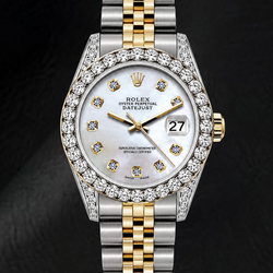 Rolex Datejust 6917 26mm Wit Parelmoer Diamanten Wijzerplaat Tweekleurig Horloge