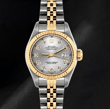 Afbeelding in Gallery-weergave laden, Rolex Datejust 6917 Zilveren Diamanten Wijzerplaat 26mm Tweekleurig Horloge
