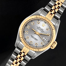Afbeelding in Gallery-weergave laden, Rolex Datejust 6917 Zilveren Diamanten Wijzerplaat 26mm Tweekleurig Horloge
