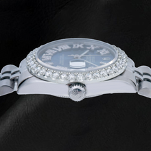 Afbeelding in Gallery-weergave laden, Rolex Datejust 78274 31mm Blauwe Romeinse Diamanten Wijzerplaat Roestvrij Staal Jubilee-armband
